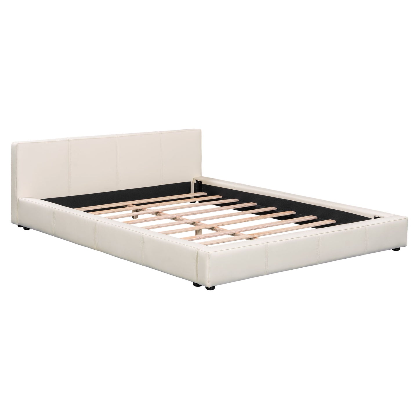 Stylish Upholstered Bed With Birch Wood Frame - The Sleep Loft - Online Mattress Showroom NYC