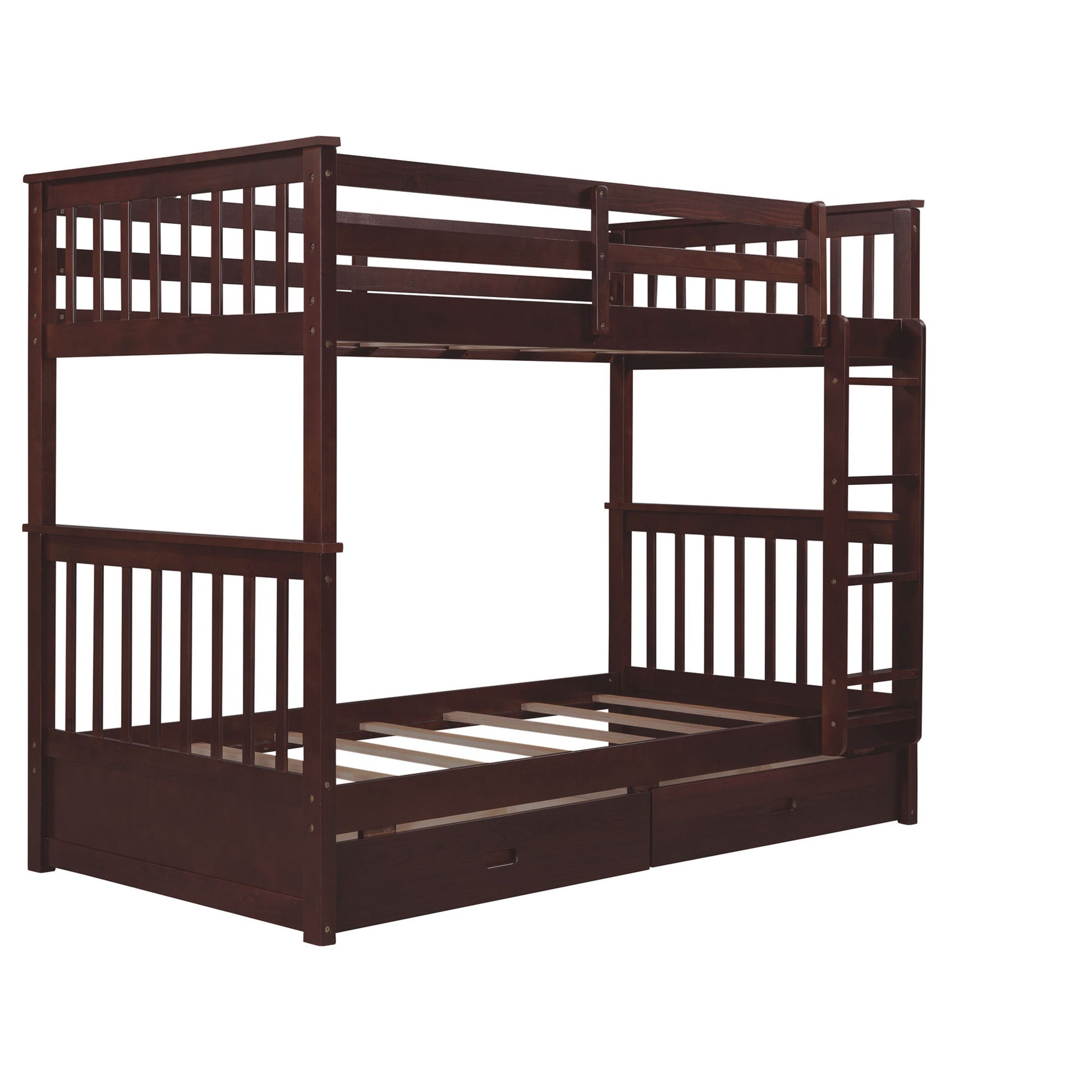 Bunk Bed With Ladders And 2 Storage Drawers - The Sleep Loft - Online Mattress Showroom NYC