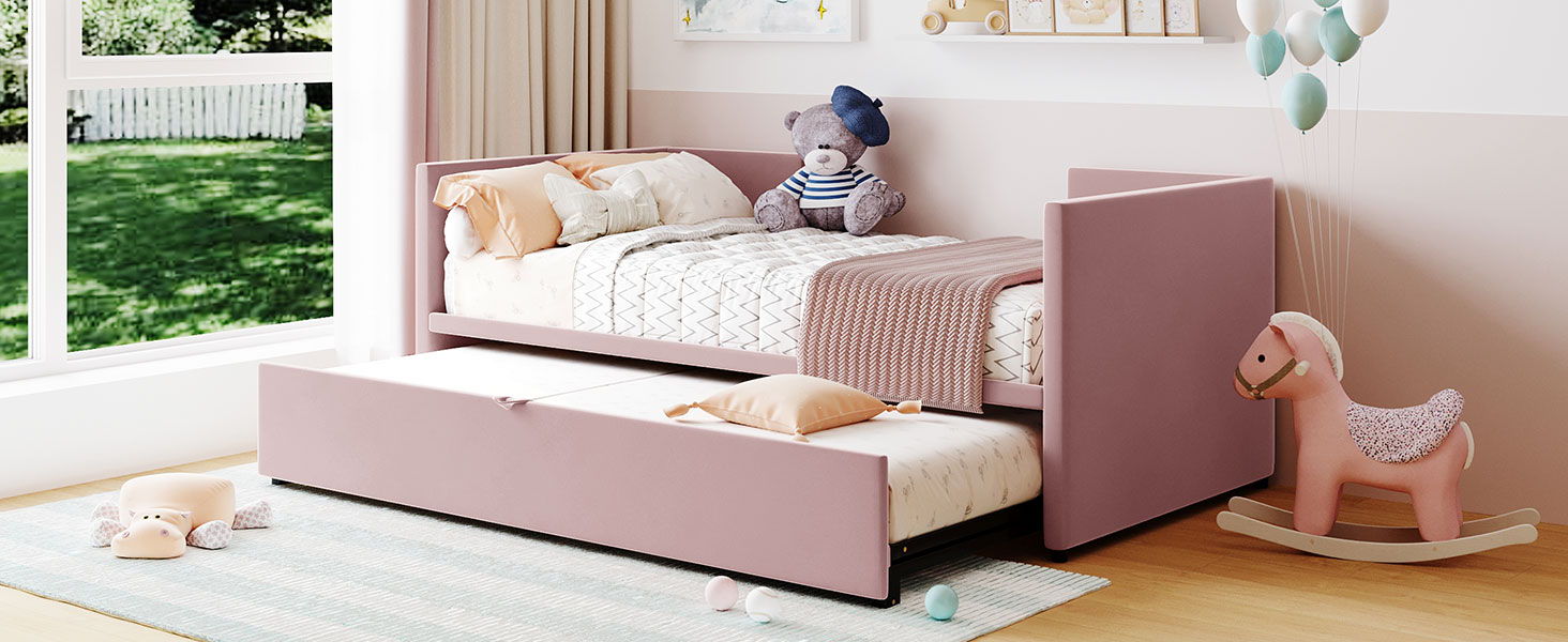Twin Size Upholstered Daybed With Pop Up Trundle - The Sleep Loft - Online Mattress Showroom NYC