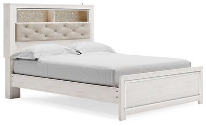 Altyra - Queen Panel Bookcase Bed With Roll Slats - White - The Sleep Loft - Online Mattress Showroom NYC