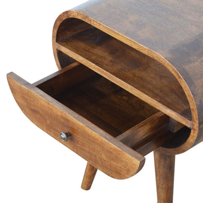 Circular Open Bedside Nightstand - The Sleep Loft - Online Mattress Showroom NYC