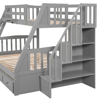 Bunk Bed With Drawers, Ladder And Storage Staircase - The Sleep Loft - Online Mattress Showroom NYC