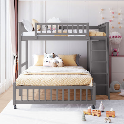 Bunk Bed With 6 Drawers And Flexible Shelves, Bottom Bed With Wheels - The Sleep Loft - Online Mattress Showroom NYC