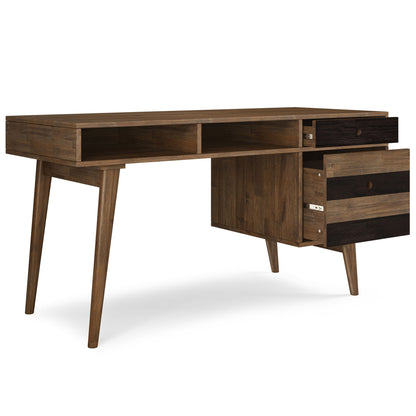 Clarkson - Desk With Side Drawers - Rustic Natural Aged Brown - The Sleep Loft - Online Mattress Showroom NYC