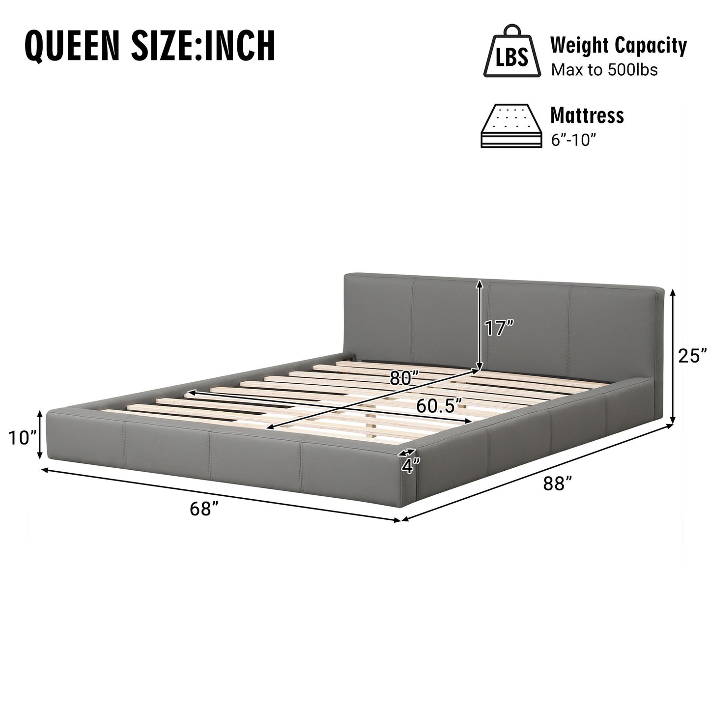 Stylish Upholstered Bed With Birch Wood Frame - The Sleep Loft - Online Mattress Showroom NYC