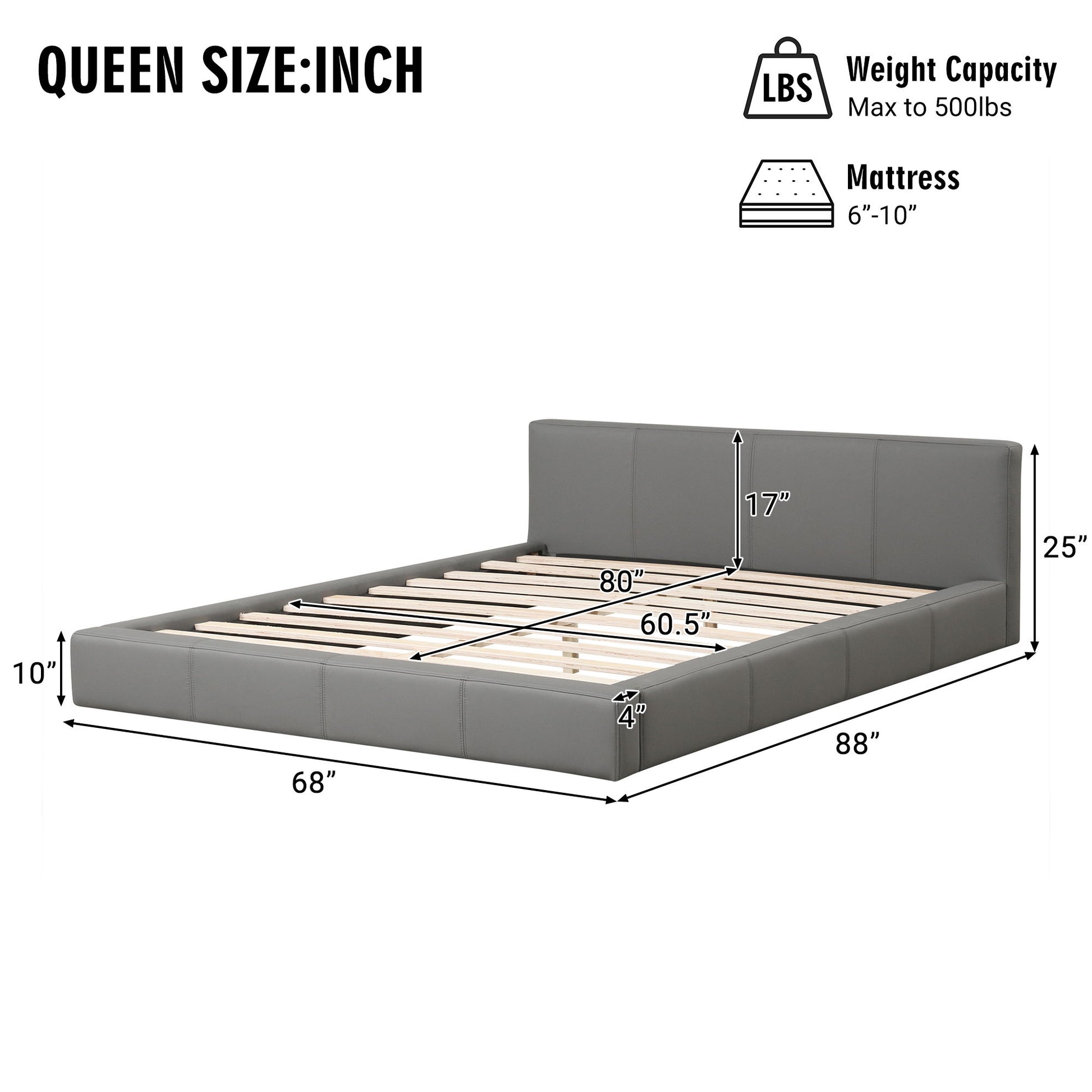 Stylish Upholstered Bed With Birch Wood Frame - The Sleep Loft - Online Mattress Showroom NYC