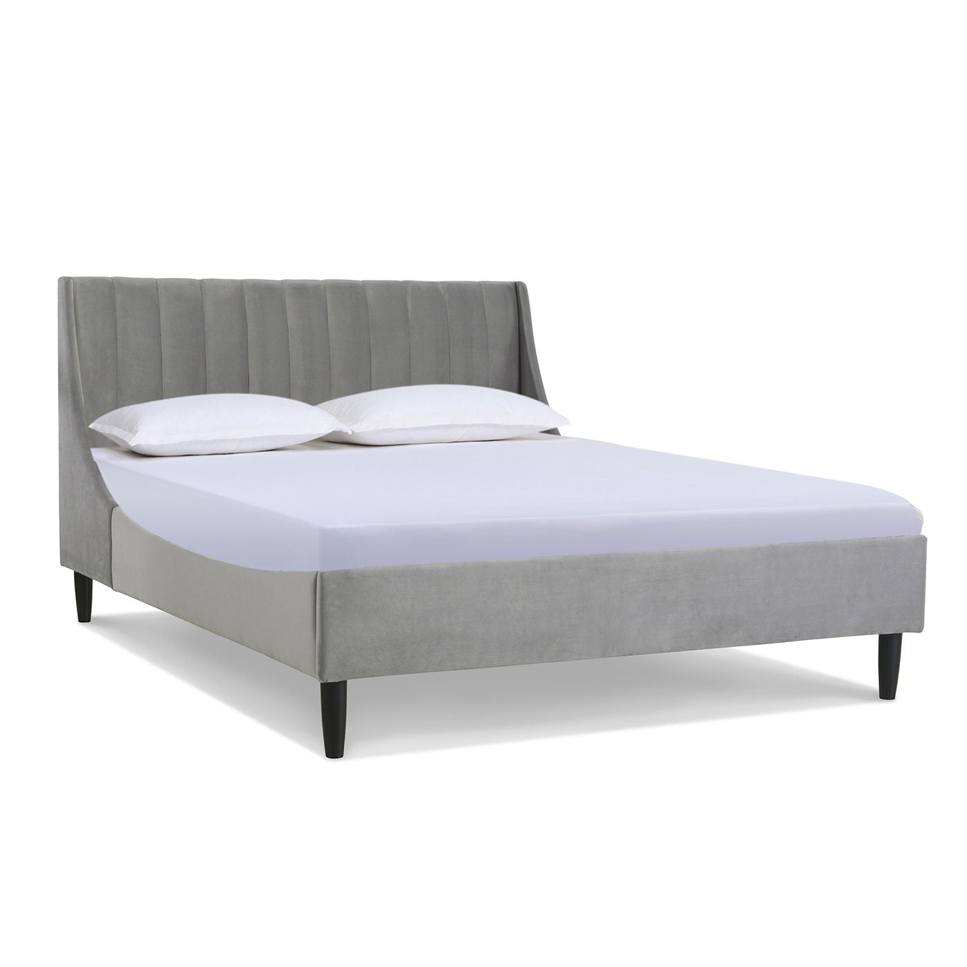 Aspen - Vertical Tufted Modern Headboard Platform Bed Set - The Sleep Loft - Online Mattress Showroom NYC