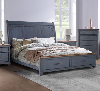 Sleigh Bed & USB Ports - The Sleep Loft - Online Mattress Showroom NYC