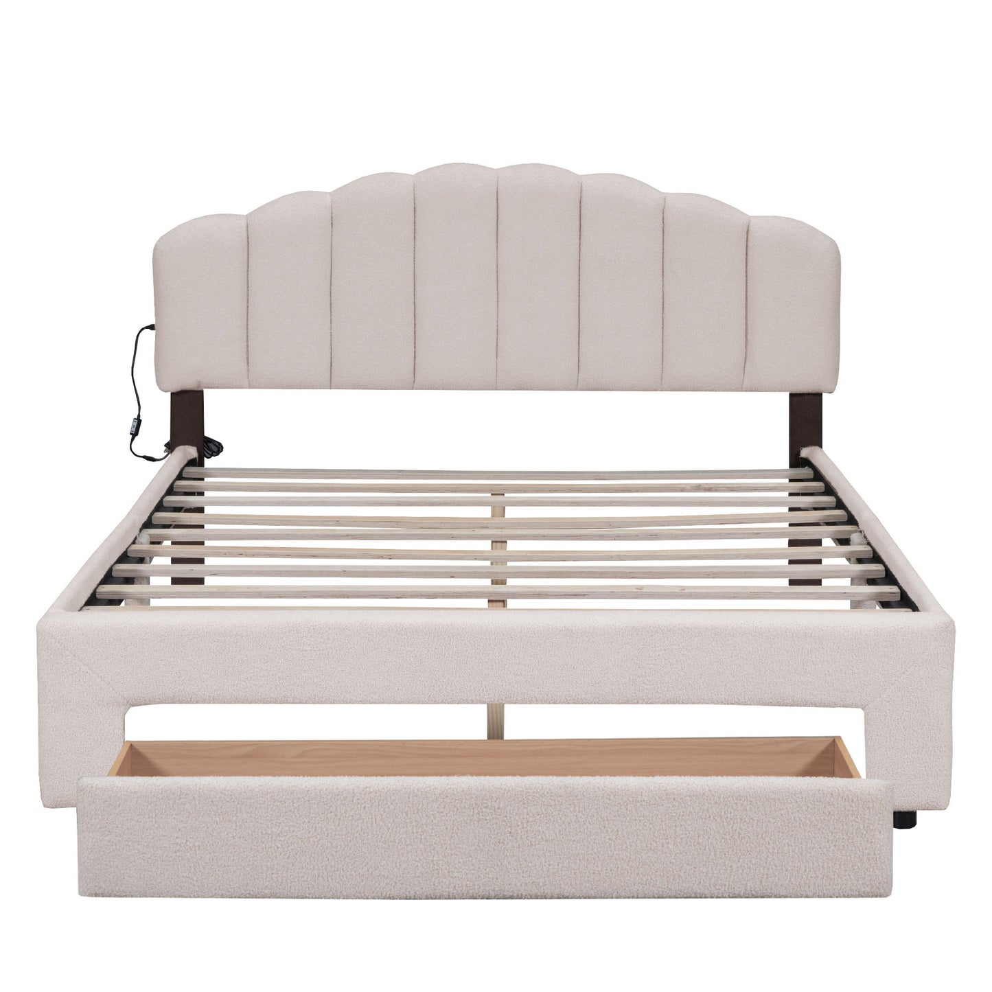Upholstered Platform Bed With Drawer - The Sleep Loft - Online Mattress Showroom NYC