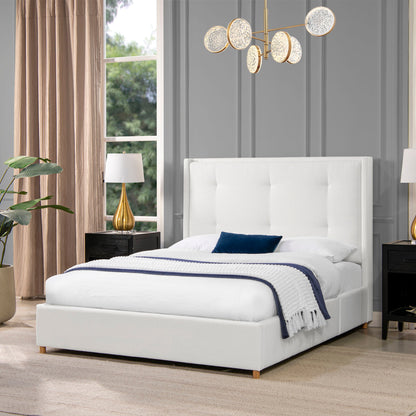Miramar - Cushion Back Headboard Platform Bed Frame - The Sleep Loft - Online Mattress Showroom NYC