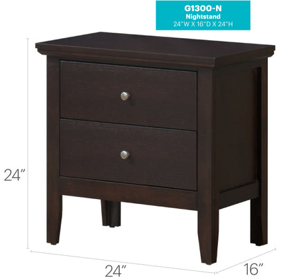 English Dovetailed Drawers Nightstand - The Sleep Loft - Online Mattress Showroom NYC