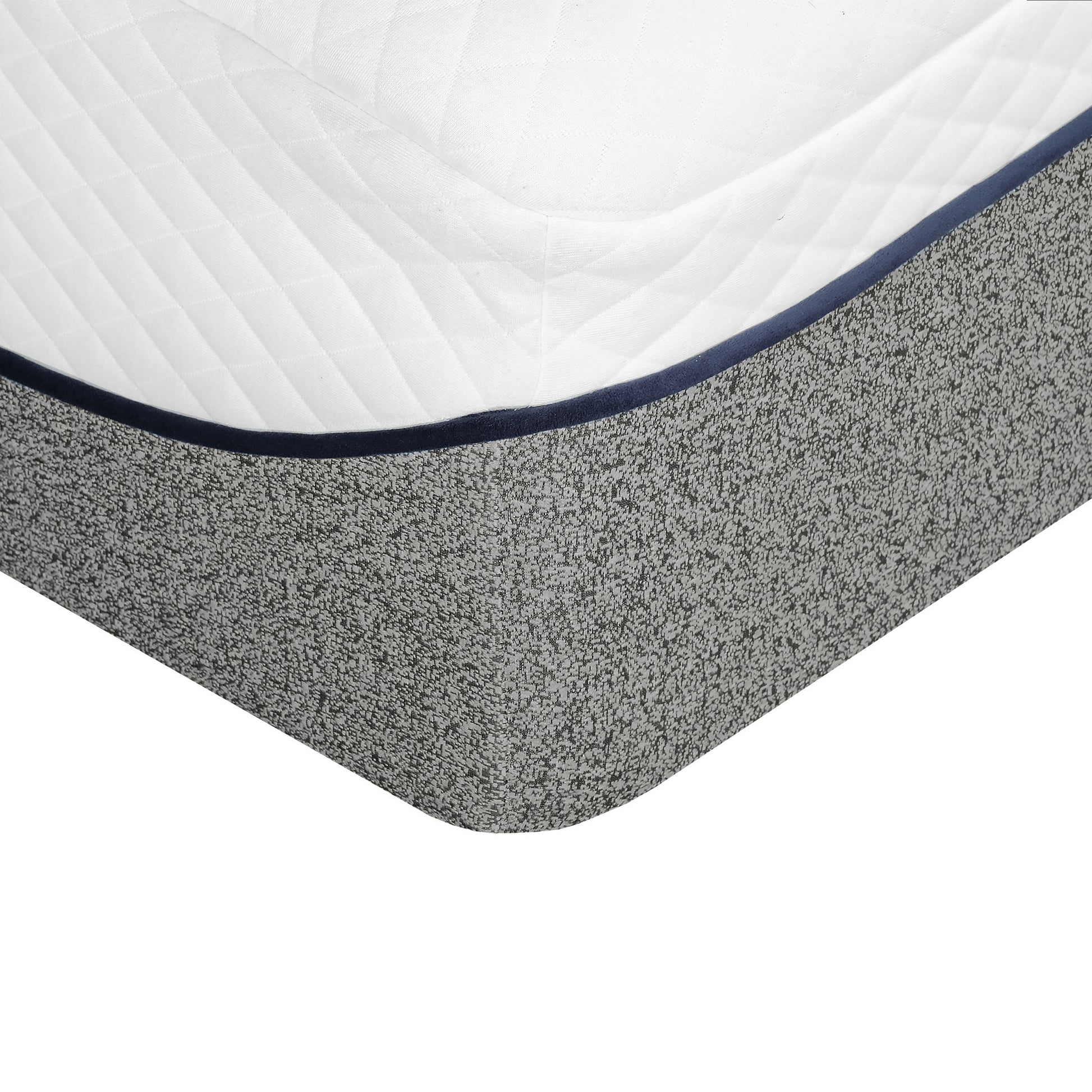Ultra Plush 13" Gel Memory Foam Mattress For King Size Bed With Double Layered Jacquard Cover - Gray / White - The Sleep Loft - Online Mattress Showroom NYC