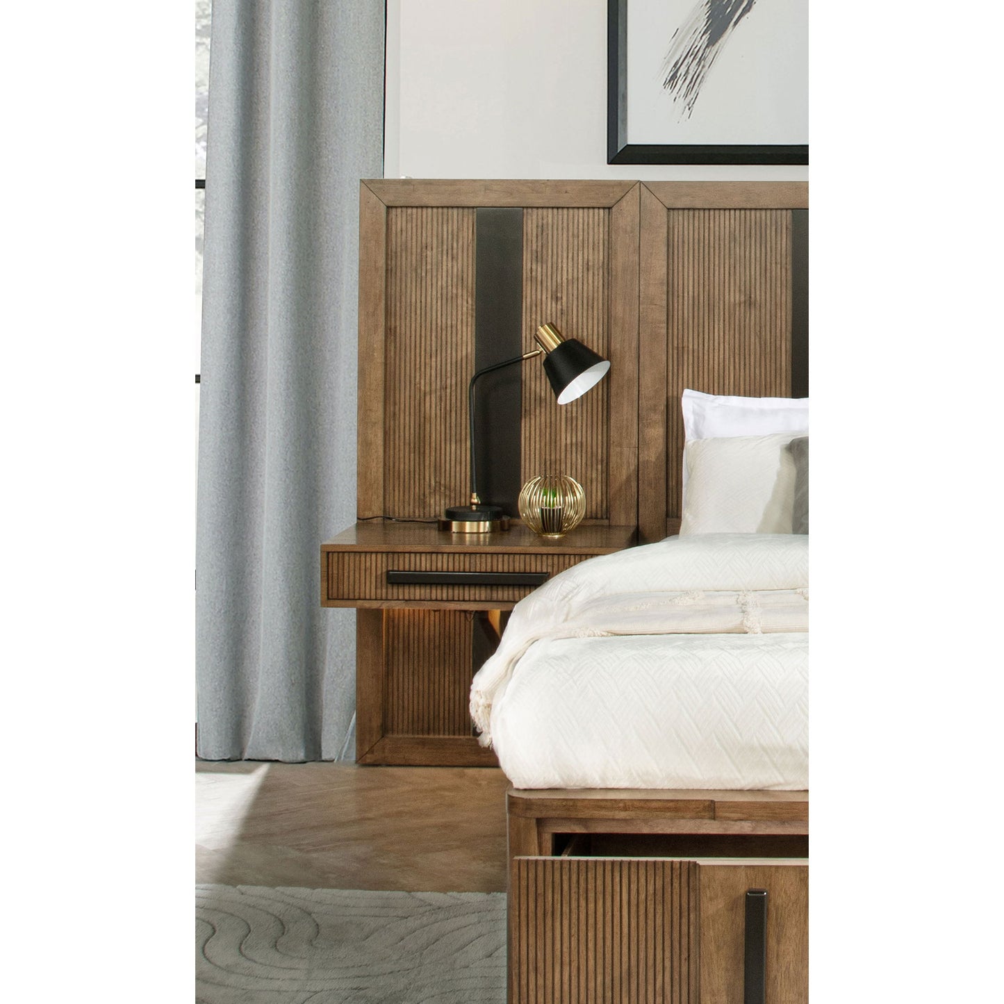 Moraga - Wall Panel Storage Bed With Nightstand Panels