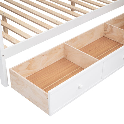L Shaped Bunk Bed With 3 Drawers, Portable Desk And Wardrobe - The Sleep Loft - Online Mattress Showroom NYC