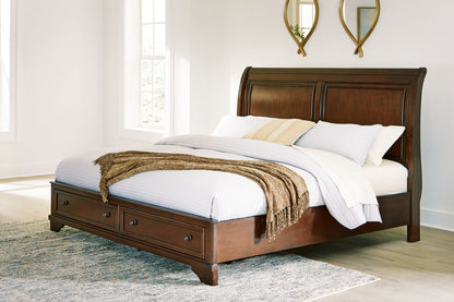 Trellington - King Sleigh Storage Bed - Brown - The Sleep Loft - Online Mattress Showroom NYC