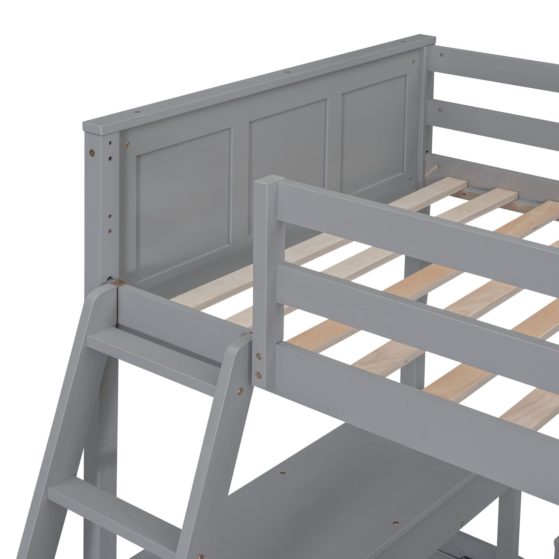 Full Over Full Bunk Bed With Desk - The Sleep Loft - Online Mattress Showroom NYC
