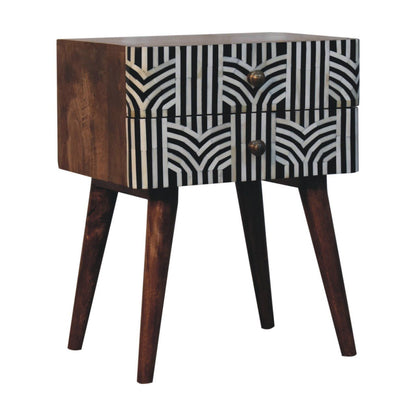 Edessa Bone Inlay Bedside - The Sleep Loft - Online Mattress Showroom NYC