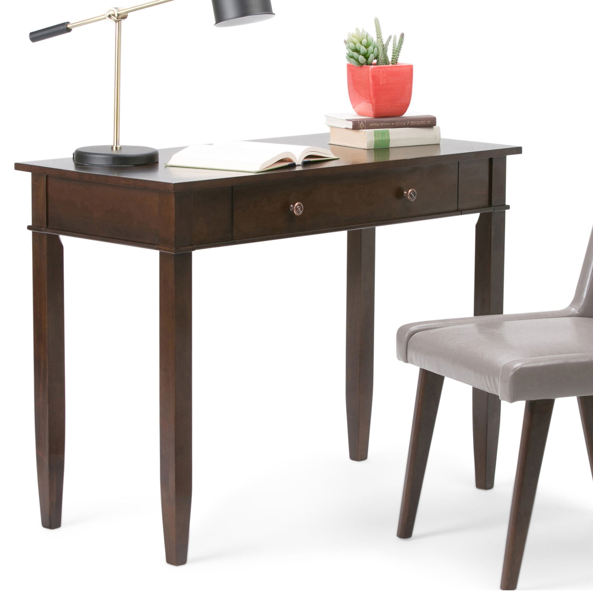 Carlton - Home Office Desk - Dark Tobacco Brown - The Sleep Loft - Online Mattress Showroom NYC