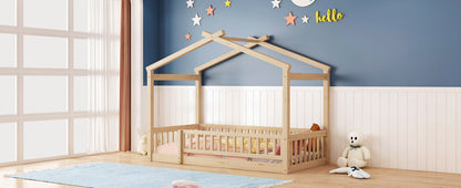 Bed House Bed Frame With Fence - The Sleep Loft - Online Mattress Showroom NYC