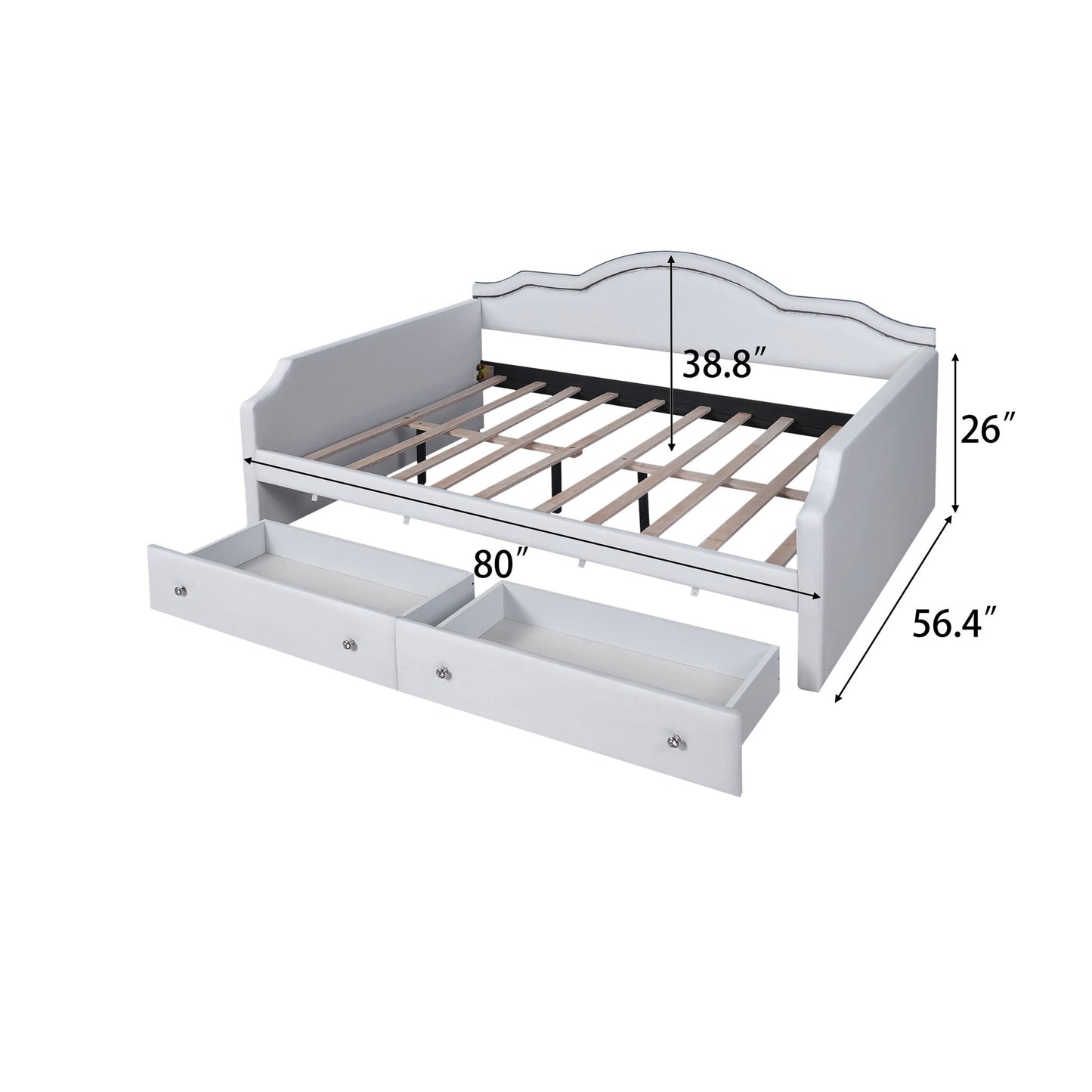 Upholstered Daybed With LED Lights And 2 Drawersme - The Sleep Loft - Online Mattress Showroom NYC