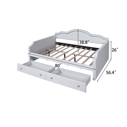 Upholstered Daybed With LED Lights And 2 Drawersme - The Sleep Loft - Online Mattress Showroom NYC