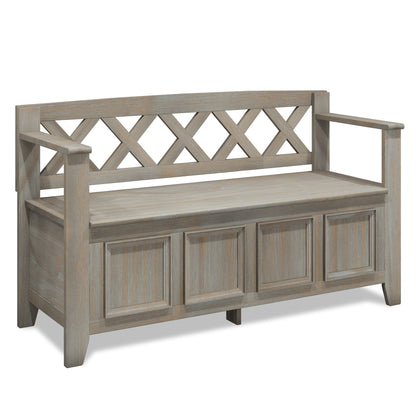Amherst - Handcrafted Entryway Storage Bench - The Sleep Loft - Online Mattress Showroom NYC