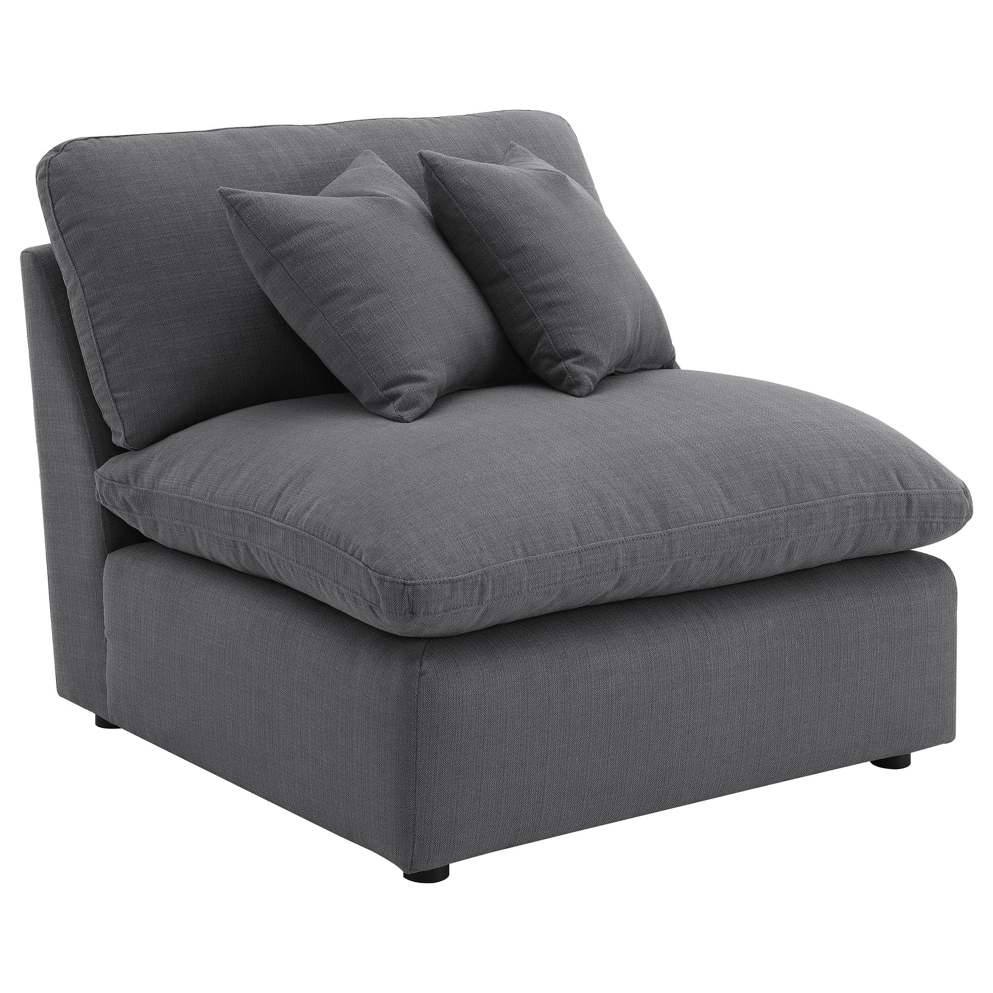 Hobson 4-piece Upholstered Modular Sectional Sofa Charcoal