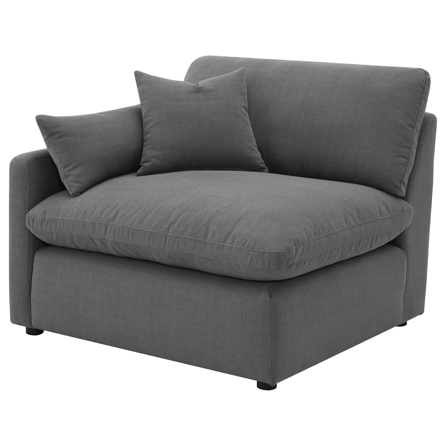 Hobson Upholstered LAF Chair Charcoal