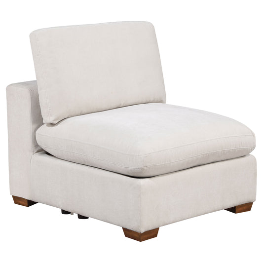 Lakeview Upholstered Armless Chair Ivory - The Sleep Loft - Online Mattress Showroom NYC