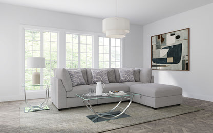 Cambria 4-piece Upholstered Modular Sectional Sofa Grey
