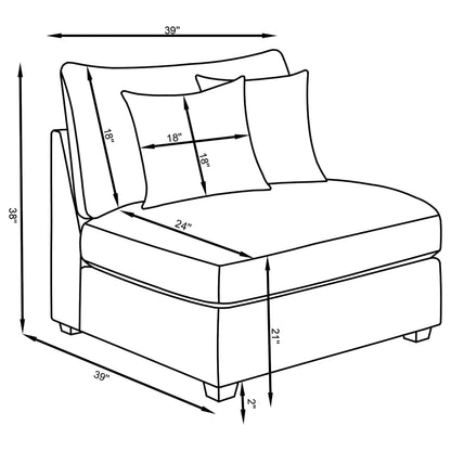 Cambria 6-piece Upholstered Modular Sectional Sofa Grey