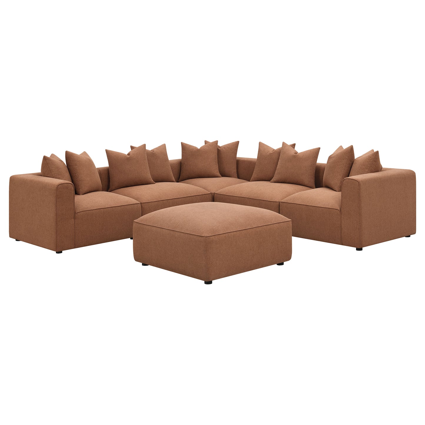 Jennifer Upholstered Corner Chair Terracotta