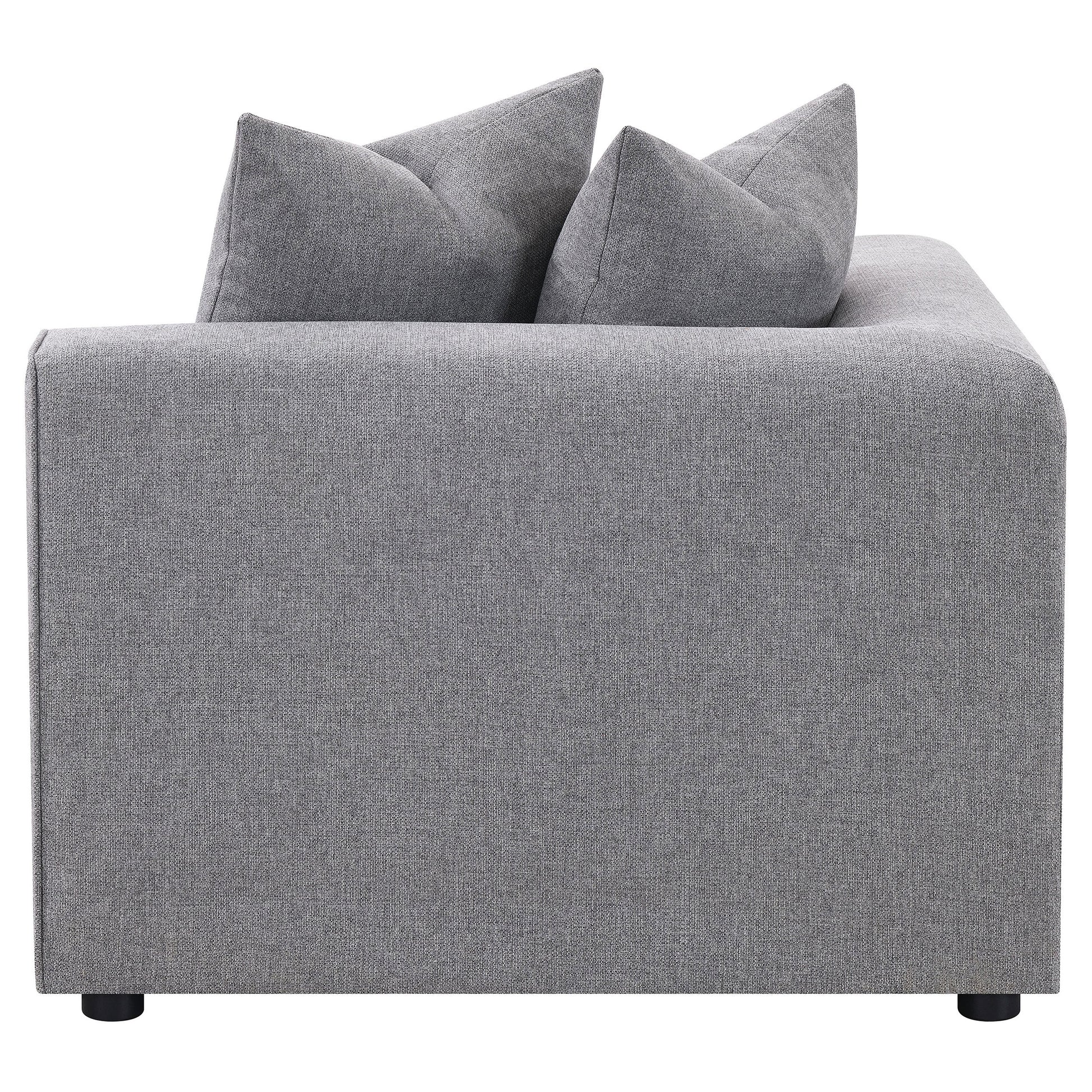 Jennifer Upholstered Corner Chair Grey