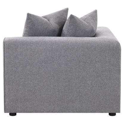 Jennifer Upholstered Corner Chair Grey