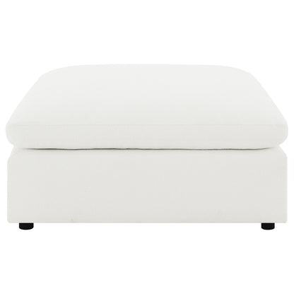 Raleigh Boucle Upholstered Ottoman Ivory