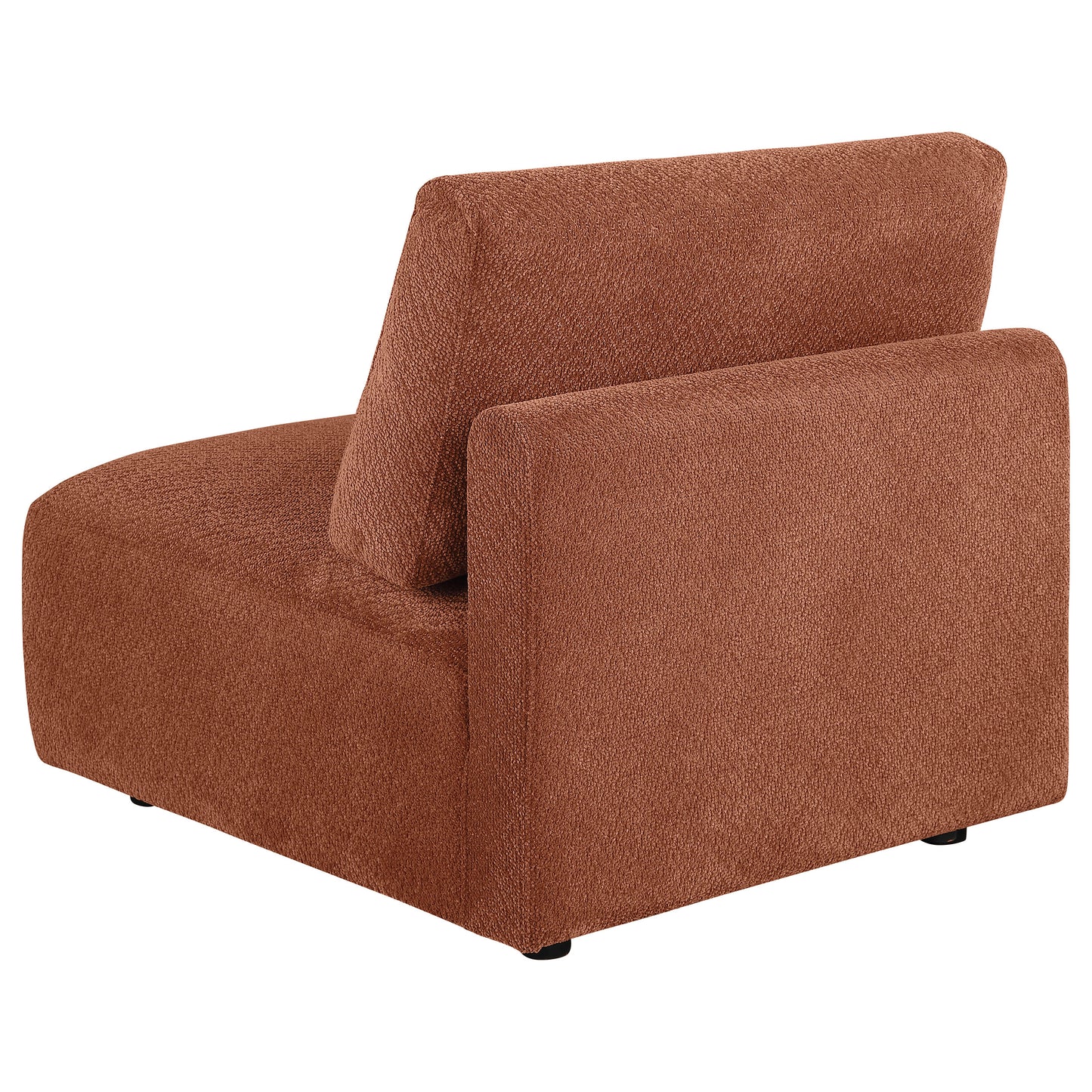 Elysia Fabric Upholstered Modular Armless Chair Coral