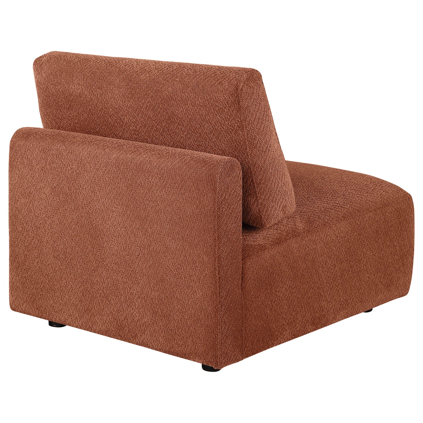 Elysia Fabric Upholstered Modular Armless Chair Coral