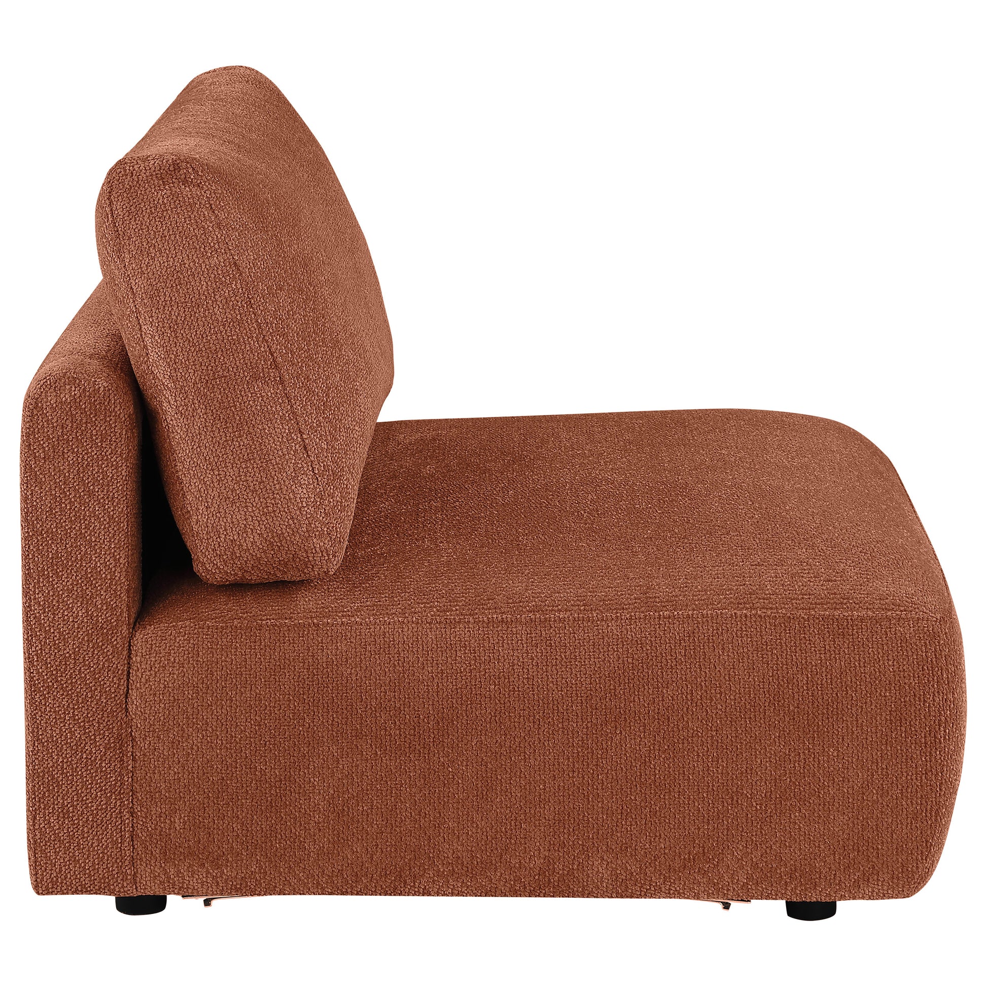 Elysia Fabric Upholstered Modular Armless Chair Coral