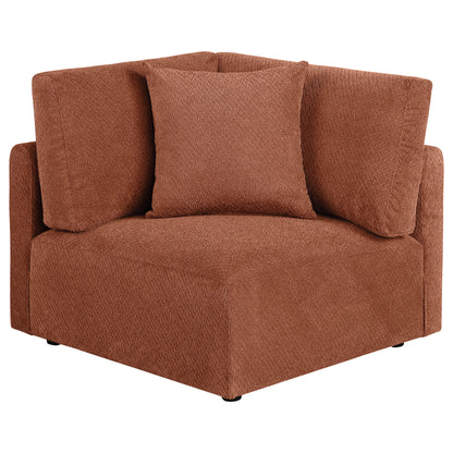 Elysia Fabric Upholstered Modular Corner Chair Coral