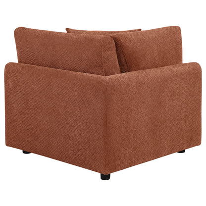 Elysia Fabric Upholstered Modular Corner Chair Coral