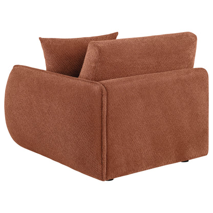 Elysia Fabric Upholstered Modular RAF Chair Coral