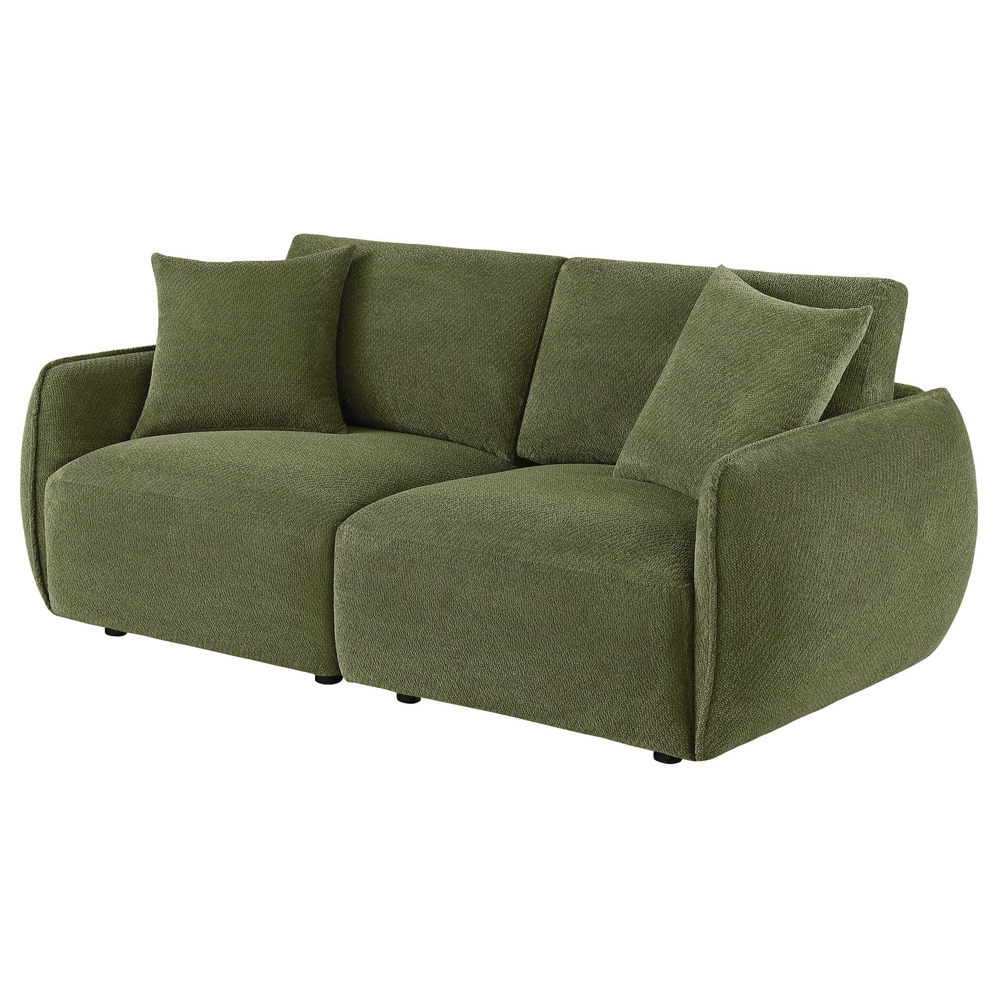 Elysia Fabric Upholstered Modular Lounge Loveseat Green