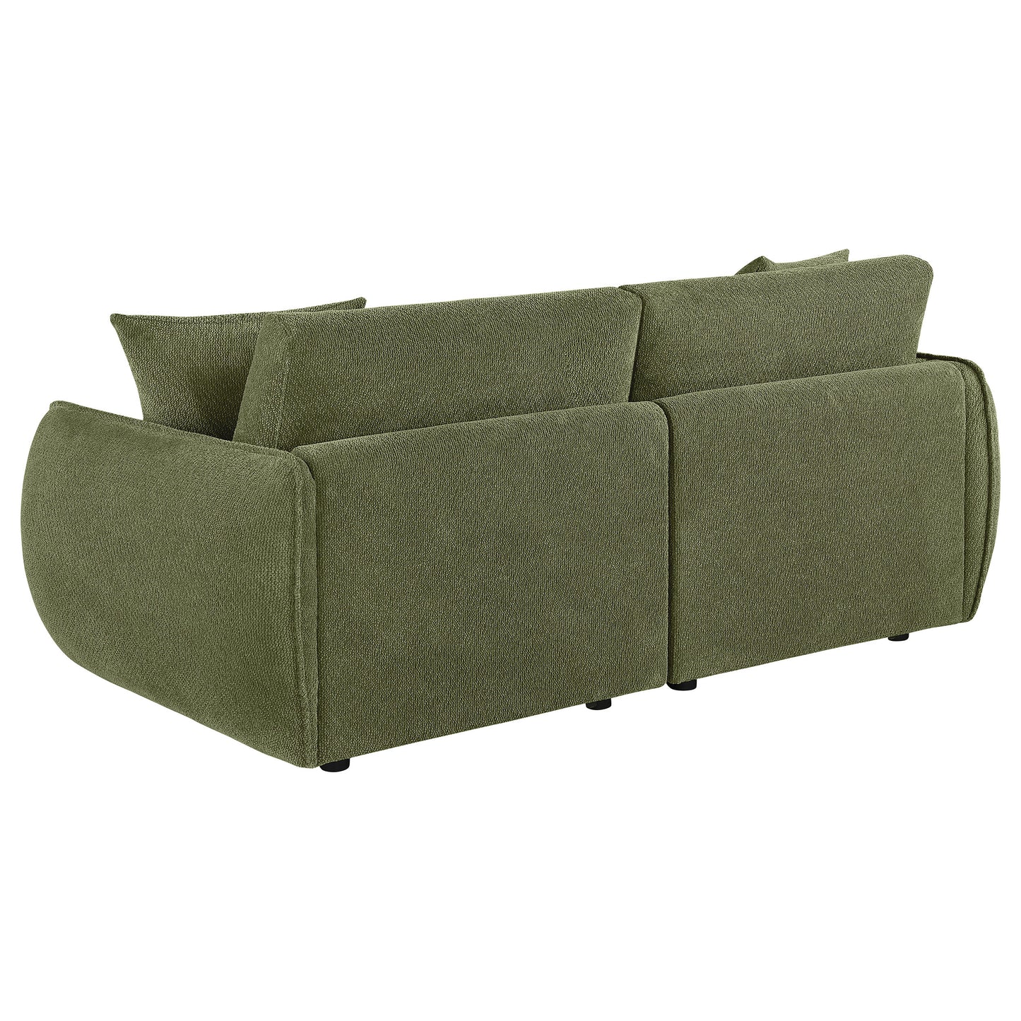 Elysia Fabric Upholstered Modular Lounge Loveseat Green