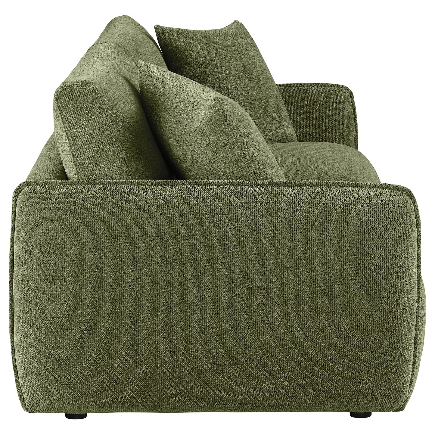 Elysia Fabric Upholstered Modular Lounge Loveseat Green