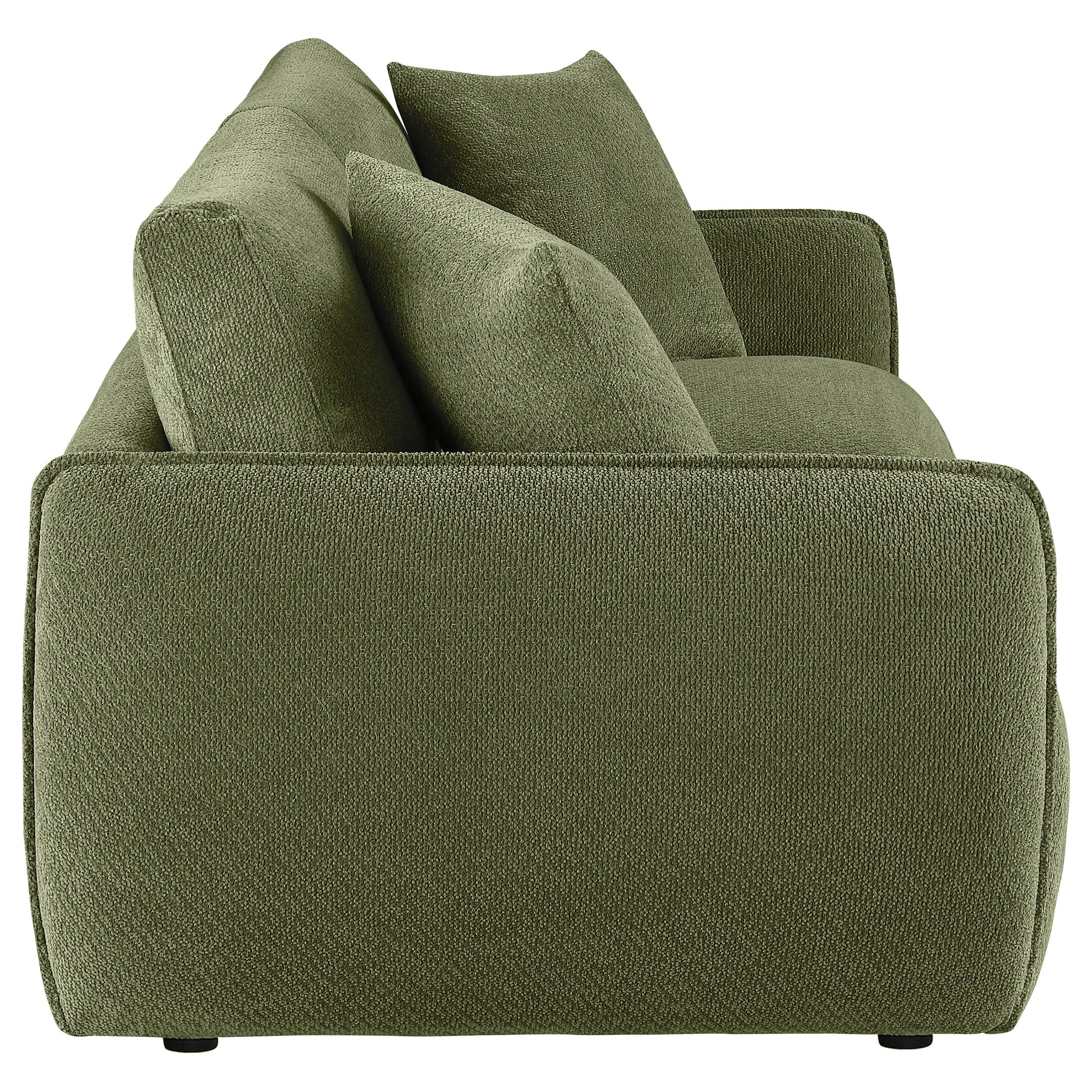 Elysia Fabric Upholstered Modular Lounge Loveseat Green