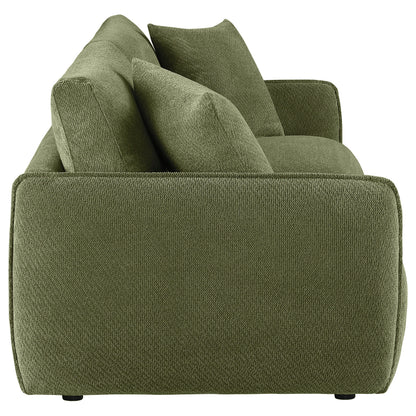 Elysia Fabric Upholstered Modular Lounge Loveseat Green