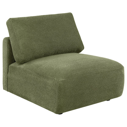 Elysia 5-piece Fabric Upholstered Modular Sectional Sofa Green