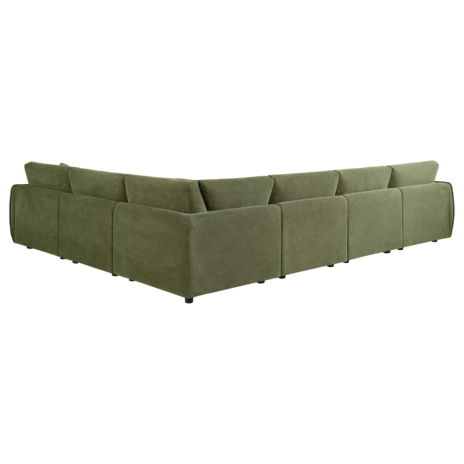 Elysia 6-piece Fabric Upholstered Modular Sectional Sofa Green