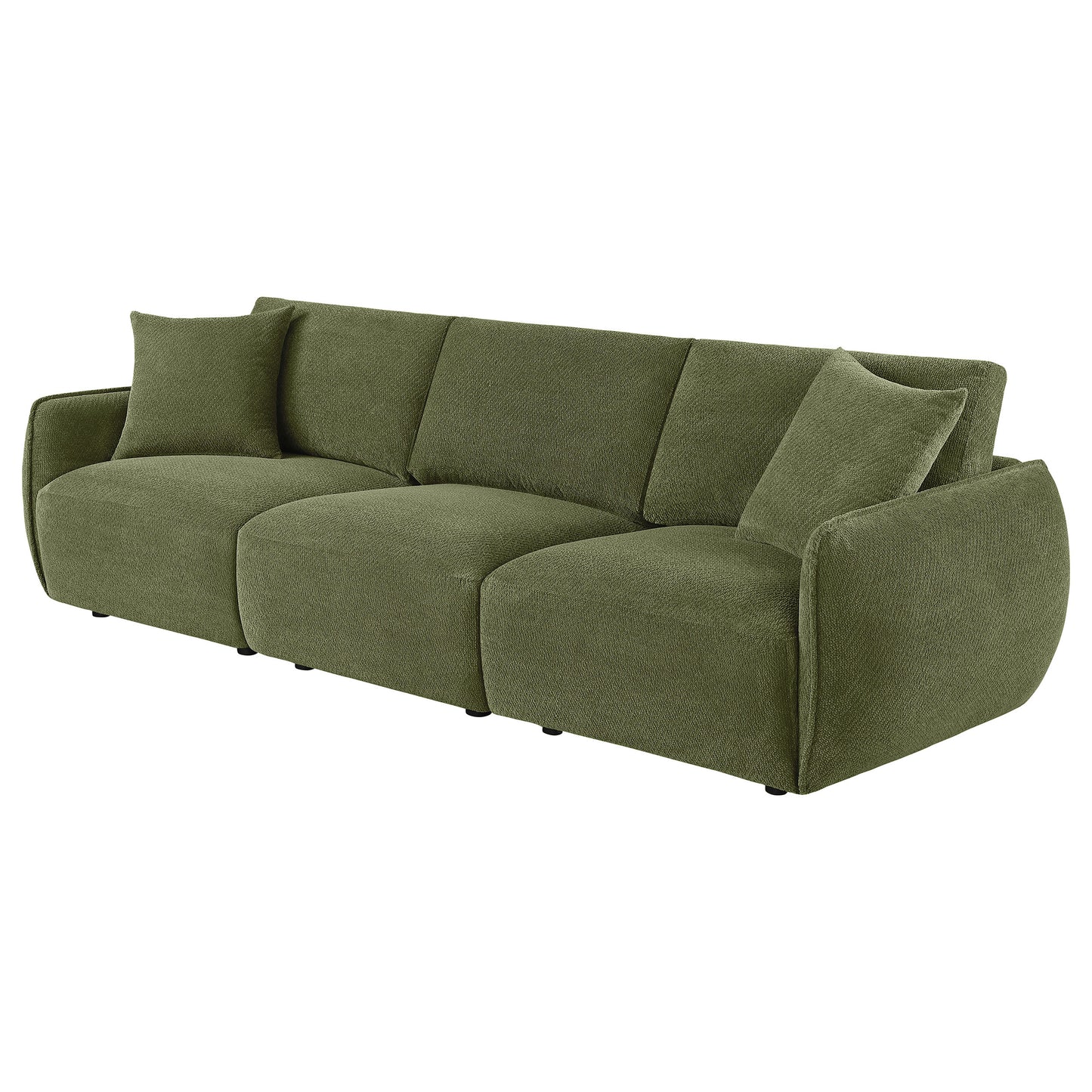 Elysia Fabric Upholstered Modular Lounge Sofa Green
