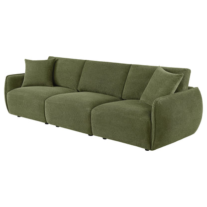 Elysia Fabric Upholstered Modular Lounge Sofa Green